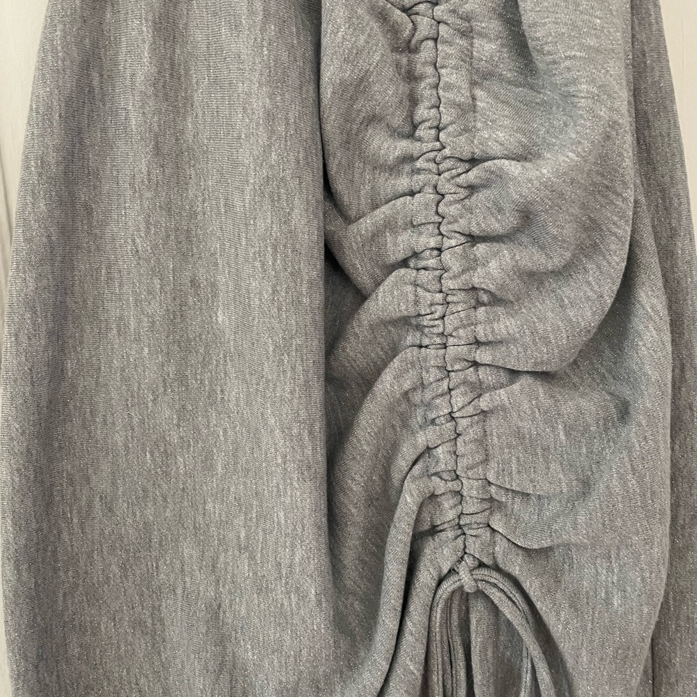 Express Gray Ruched Dress - Picture 3 of 5